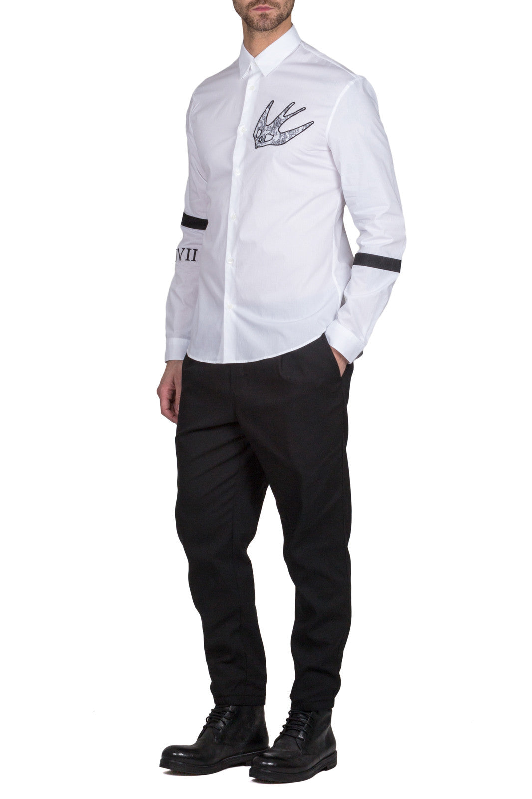 Embroidered Paisley Swallow Shirt