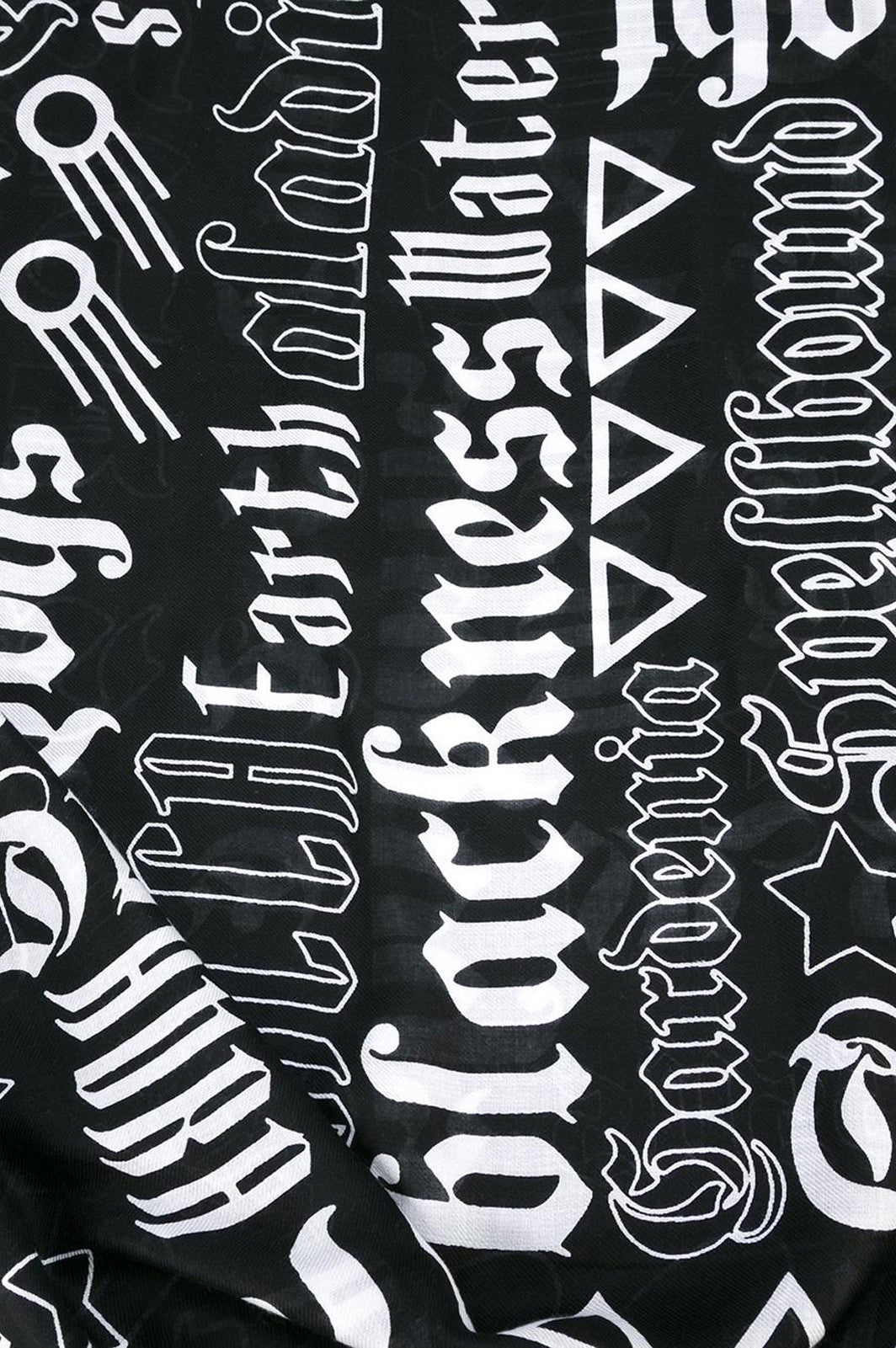 Gothic Text Square Scarf
