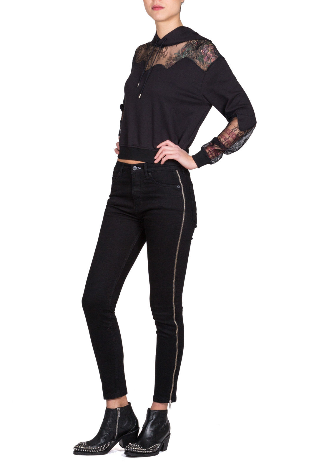Lace Trim Hoody