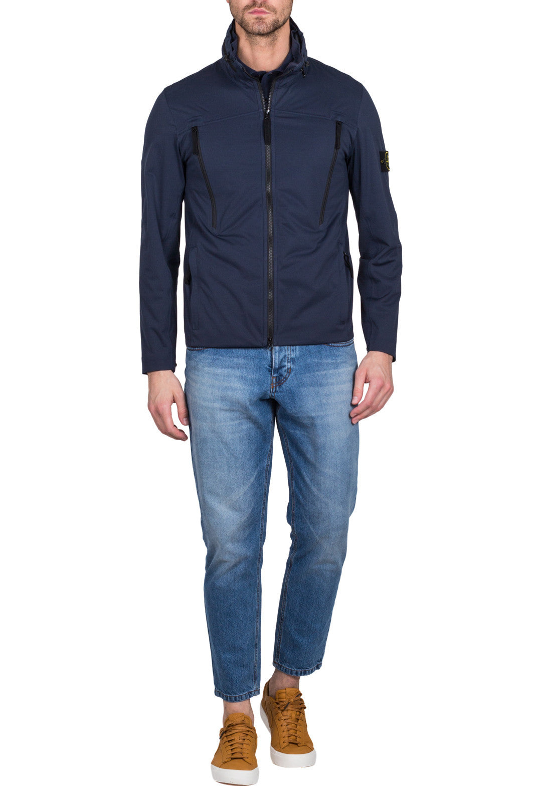 41826 Light Soft Shell Si Check Grid Jacket