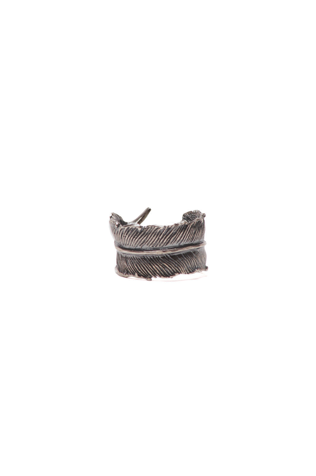Silver Casted Feather Ring