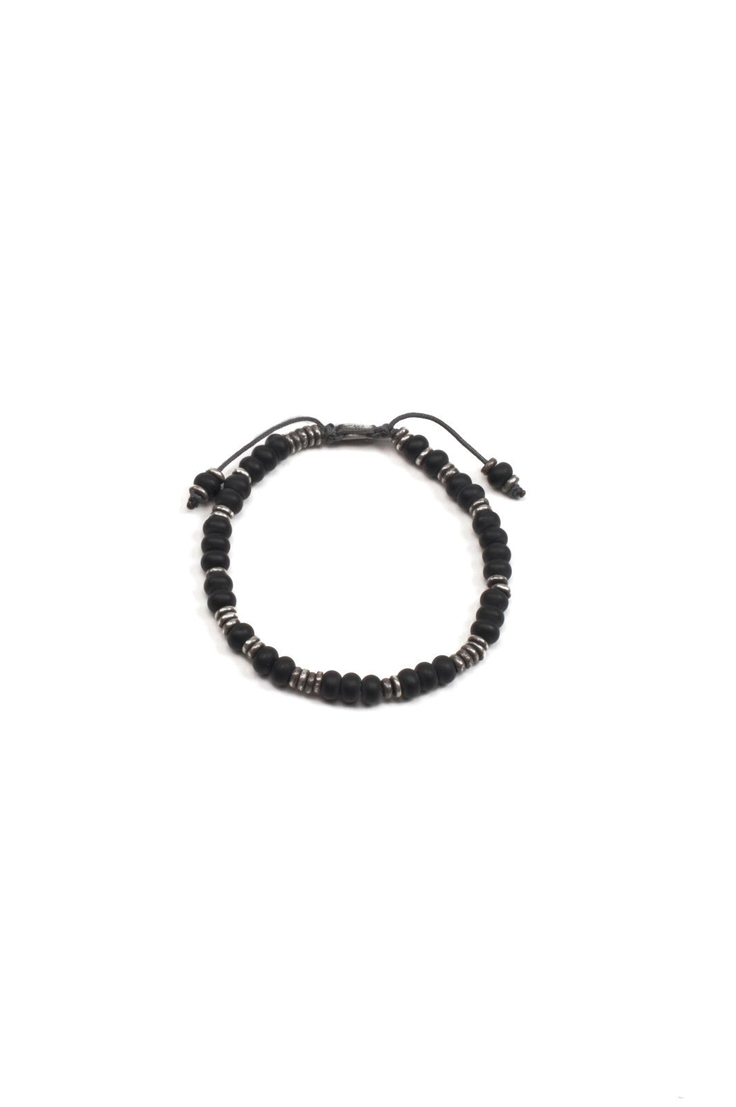 Templar Sterling Disc And Stacked Gemstone Bracelet
