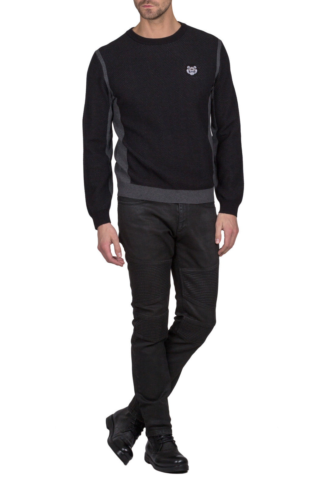 Tiger Crest Mesh Sweater