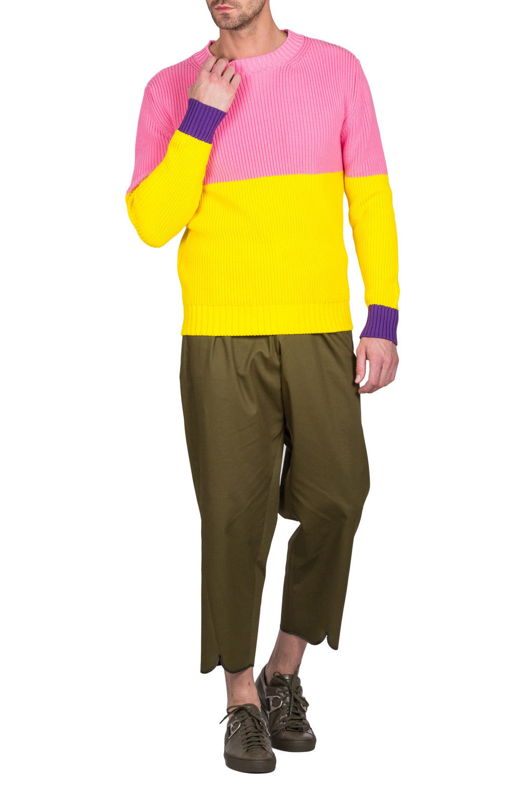 Chunky Stitch Cotton Knit Jumper