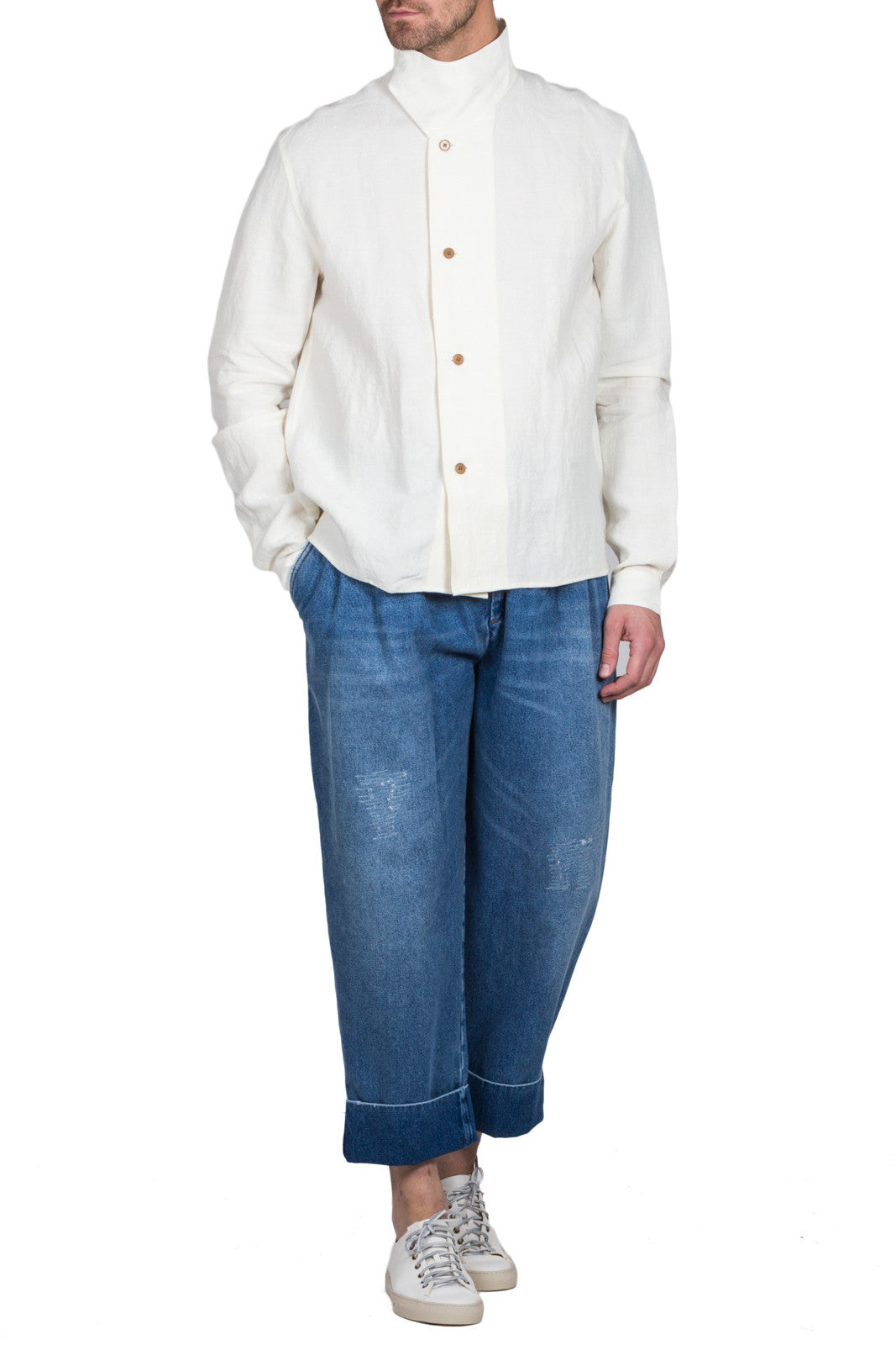 Shirt Jacket Foldover Collar