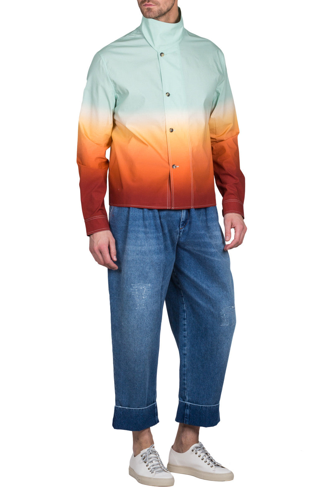 Shirt Jacket Foldover Collar